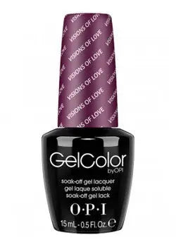 OPI Gelcolor Soak Off Gel Polish bottle in deep plum shade with 15ml capacity by ThinkAtoZ Visions of love