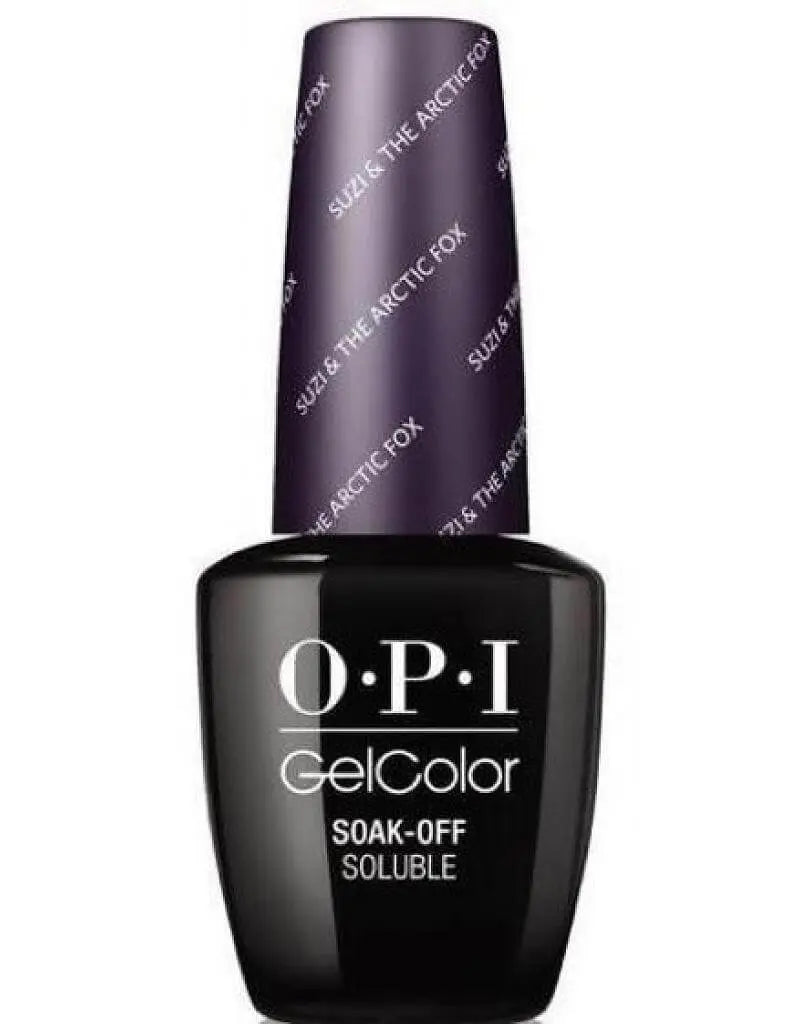 OPI Gelcolor Soak Off Gel Nail Polish bottle in black shade by ThinkAtoZ Suzi and the arctic fox