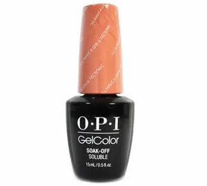OPI Gelcolor Soak Off Gel Nail Polish bottle with peach colored cap by ThinkAtoZ ill have gin and tectonic
