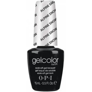 OPI Gelcolor Soak Off Gel Nail Polish in Alpine Snow shade by ThinkAtoZ 15ml bottle