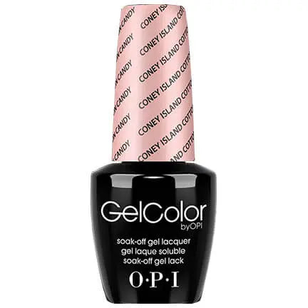 OPI Gelcolor Soak Off Gel Nail Polish in Coney Island Cotton pink shade by ThinkAtoZ