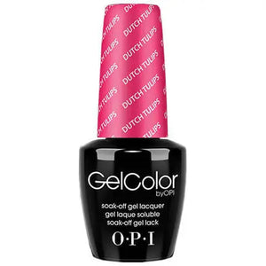 OPI Gelcolor Soak Off Gel Nail Polish bottle with pink Dutch Tulips cap by ThinkAtoZ
