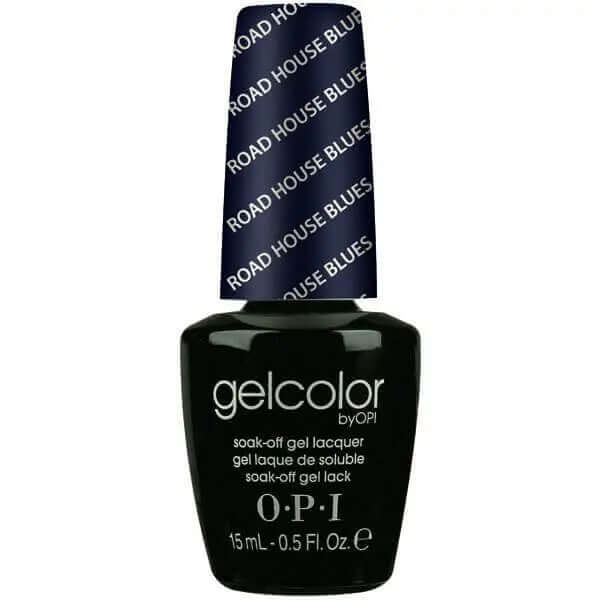 OPI Gelcolor Soak Off Gel Nail Polish in Road House Blues dark navy shade by ThinkAtoZ
