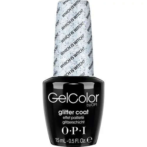 Witch is Witch OPI Gelcolor Soak Off Gel Nail Polish glitter coat by ThinkAtoZ in 15ml black bottle