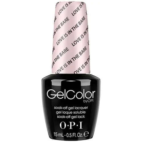 Love is in the bare ThinkAtoZ OPI Gelcolor Soak Off Gel Nail Polish bottle with black base and pink cap