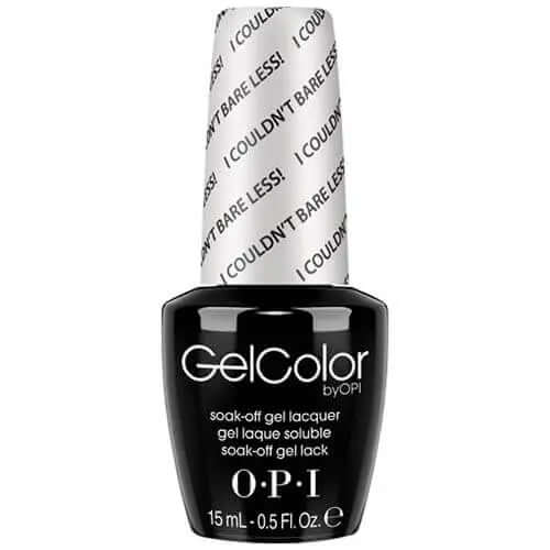 I couldn't bare less OPI Gelcolor Soak Off Gel Nail Polish black bottle with white cap and 15ml size by ThinkAtoZ