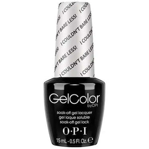 I couldn't bare less OPI Gelcolor Soak Off Gel Nail Polish black bottle with white cap and 15ml size by ThinkAtoZ