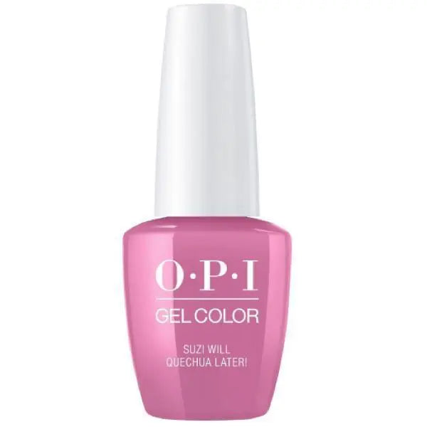 OPI Peru gel polish collection pink shade Suzi Will Quechua Later gel color bottle