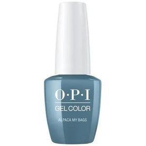 ThinkAtoZ OPI Peru gel polish collection Alpaca My Bags blue gel nail polish bottle